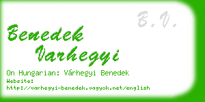 benedek varhegyi business card